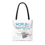 World Watercolor Month 2026 31 Watercolors Tote Bag - Image 6