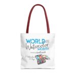 World Watercolor Month 2026 31 Watercolors Tote Bag - Image 17