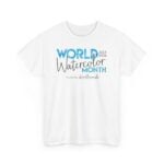 World Watercolor Month 2026 Unisex Heavy Cotton Logo Tee