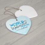 World Watercolor Month 2026 Ceramic Ornament - Image 8