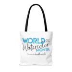 World Watercolor Month 2026 Logo Tote Bag - Image 6
