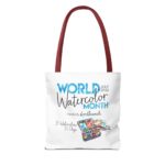 World Watercolor Month 2026 31 Watercolors Tote Bag - Image 14