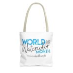 World Watercolor Month 2026 Logo Tote Bag - Image 37