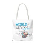 World Watercolor Month 2026 31 Watercolors Tote Bag - Image 34