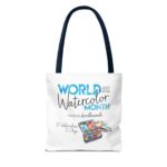 World Watercolor Month 2026 31 Watercolors Tote Bag - Image 50