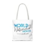 World Watercolor Month 2026 Logo Tote Bag - Image 34