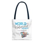 World Watercolor Month 2026 31 Watercolors Tote Bag - Image 49