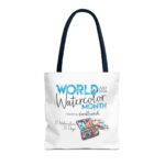 World Watercolor Month 2026 31 Watercolors Tote Bag - Image 53
