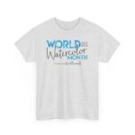 World Watercolor Month 2026 Unisex Heavy Cotton Logo Tee - Image 7