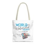 World Watercolor Month 2026 31 Watercolors Tote Bag - Image 41