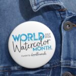 World Watercolor Month 2026 Button - Image 6