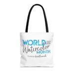 World Watercolor Month 2026 Logo Tote Bag - Image 5