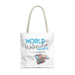 World Watercolor Month 2026 31 Watercolors Tote Bag - Image 45