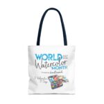 World Watercolor Month 2026 31 Watercolors Tote Bag - Image 57