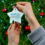 World Watercolor Month 2026 Ceramic Ornament - Image 3