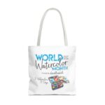 World Watercolor Month 2026 31 Watercolors Tote Bag - Image 33