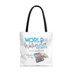 World Watercolor Month 2026 31 Watercolors Tote Bag - Image 9