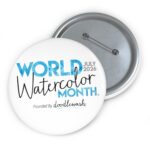World Watercolor Month 2026 Button - Image 5