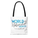 World Watercolor Month 2026 Logo Tote Bag - Image 2