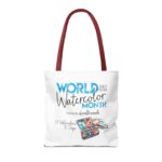 World Watercolor Month 2026 31 Watercolors Tote Bag - Image 18