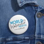 World Watercolor Month 2026 Button - Image 4