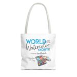 World Watercolor Month 2026 31 Watercolors Tote Bag - Image 25