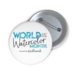 World Watercolor Month 2026 Button - Image 3