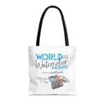 World Watercolor Month 2026 31 Watercolors Tote Bag - Image 5