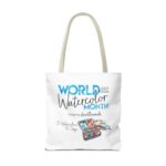World Watercolor Month 2026 31 Watercolors Tote Bag - Image 46