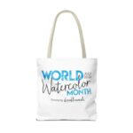 World Watercolor Month 2026 Logo Tote Bag - Image 46